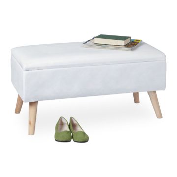 Prieškambario suolas su daiktadėže Relaxdays 10034483_49, su daiktadėže, 80 × 41 × 40 cm