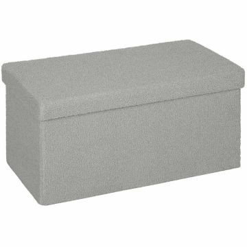 Hallway bench, 84 l storage box, Grey, 76 × 38 × 38 cm