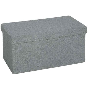 Hallway bench, 84 l storage box, Dark grey, 76 × 38 × 38 cm