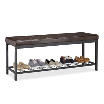 Prieškambario suoliukas Relaxdays 10023311_93, XXL, 115 × 49 × 40 cm
