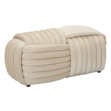 Prieškambario suoliukas „Softy“, Smėlio, 90 × 45 × 45 cm
