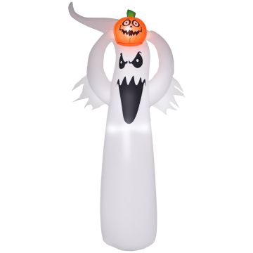 Надувная хэллоуинская декорация Aosom 844-235V90, С LED, Белый/оранжевый, 80 × 180 × 40 см