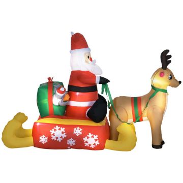 Надувная рождественская декорация Homcom 190x72x122см, разных цветов