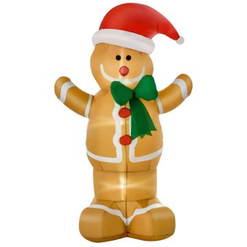 Inflatable Christmas decoration, With LED lights, 110 × 70 × 183 cm