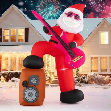 Inflatable Christmas decoration - Santa Claus, speaker and LED lighting, 110 × 50 × 180 cm