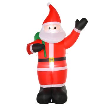 Inflatable Santa Claus decoration, With LED lighting, 140 × 100 × 240 cm