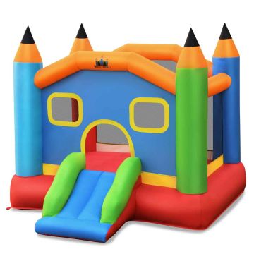 Bouncy castle, with slide, 273 × 273 × 228 cm