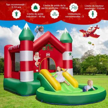 Bouncy castle, With slide and ball pit, 390 × 210 × 220 cm