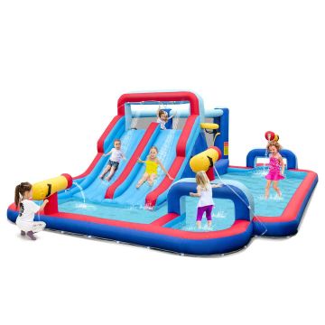 Inflatable castle with water slide, double slide, for 3 children, 6.46 × 4.11 × 2.1 m