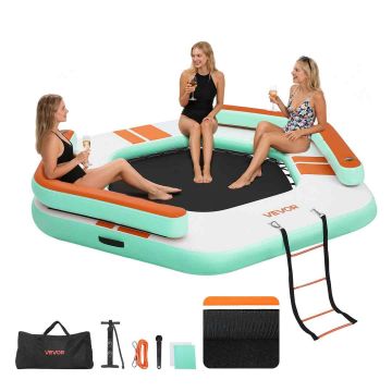Inflatable floating dock VEVOR HD260B, 2.6 × 2.6 × 0.15 m