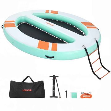 Inflatable floating dock VEVOR OD305, 2 net zones, 3.05 × 2.44 × 0.15 m