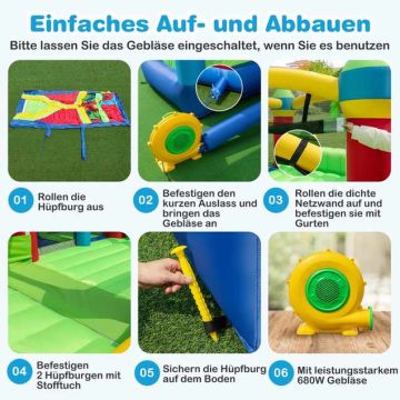Inflatable outdoor playground set, 2 pieces