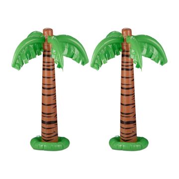 Pripučiamos palmės dekoracijos Relaxdays 10047058.0, 2 vnt, 80 × 62 cm