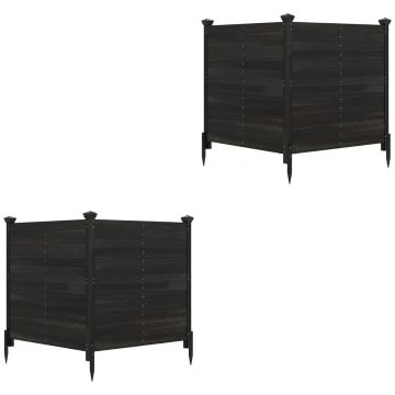 Privatumo tvora, 2 panelės, 3 stulpai, Juoda, 119 × 119 × 115,5 cm