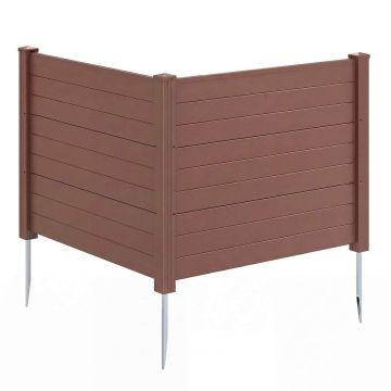 Privatumo tvora, 2 paneliai, Ruda, 122 × 95 × 7 cm