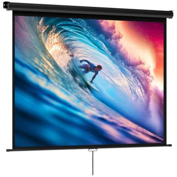 Projector screen, 4:3, 84 inch, Black, 171 × 128 cm