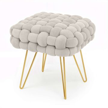 Pouf DOTTY, beige, 38 × 42 × 38 cm