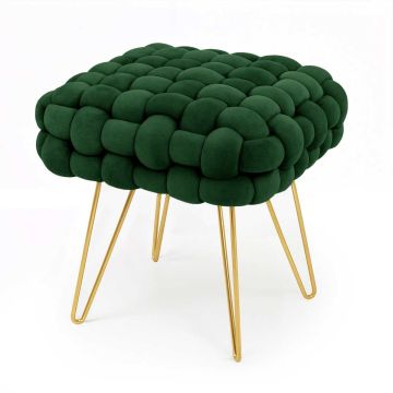 Pouf DOTTY, green, 38 × 42 × 38 cm