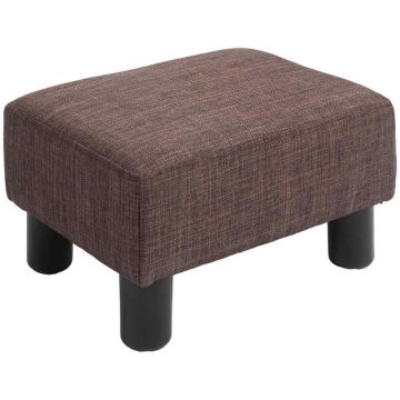 Пуф Homcom 40x30x24см, коричневый/черный цвет
