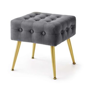 Pouf QUADRA, gray, 40 × 40 × 42 cm