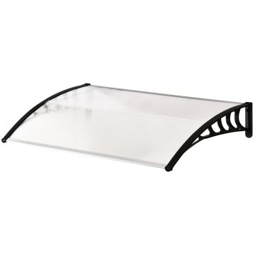 Stogelis virš durų Outsunny 90x150x25cm., baltos/juodos spalvos