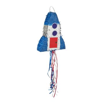 Raketos formos vaikiška pinjata Relaxdays, 1 vnt, 40 × 30 × 9 cm