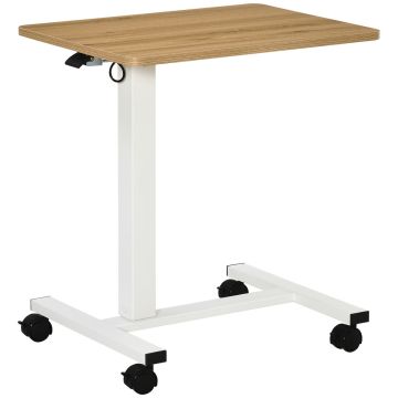 Rašomasis stalas Homcom 65x48x110cm., baltos/šviesiai rudos spalvos