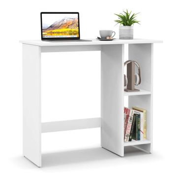 Desk, 3-position shelf, White, 80.01 × 73.66 × 39.37 cm