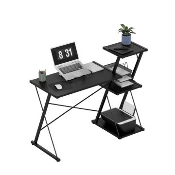 Письменный стол Mark Adler Leader 3.5, С полками, Чёрный, 103 × 11 × 56 см