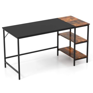 Desk, With 2 Shelves, 139.7 × 73.66 × 61 cm