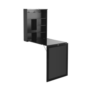 Desk, Folding, Black/White, 60 × 85.5 × 145.5 cm
