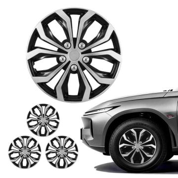 Комплект колпаков VEVOR T-R16-10, 4 шт., R16, Серебристый/чёрный, Ø 44 × 7,5 см