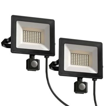 Adjustable 50W work light, 5500 lumens, IP65, black