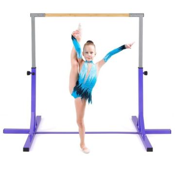 Reguliuojamas gimnastikos strypas vaikams 85-145 cm, violetinis