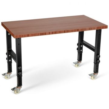 Adjustable height workbench, 11 height levels, 121.92 × 59.69 × 76.2–101.6 cm