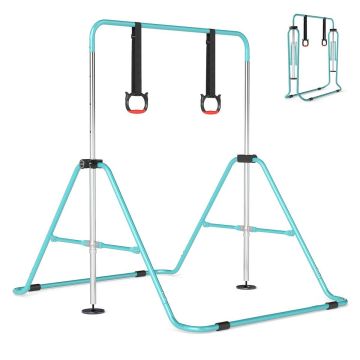 Reguliuojamo aukščio gimnastikos skersinis vaikams, 93-132 cm, mėtų spalvos