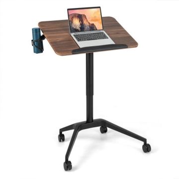 Height-adjustable desk, 71.1 × 73.7–106.7 × 58.4 cm