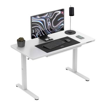 Height-adjustable desk Mark Adler Leader 8.5, electric, with drawer, 126 × 69 × 15 cm