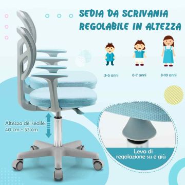Reguliuojamo aukščio vaikiškas stalas ir kėdė, 7 stalviršio padėtys, 80 × 51,5 × 51–73 cm