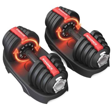 Reguliuojamų hantelių rinkinys SONGMICS SYL525R101, 2 vnt