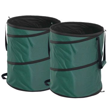 Rinkinys iš 2 sodo atliekų maišų Outsunny 55x65cm., tamsiai žalios/juodos spalvos