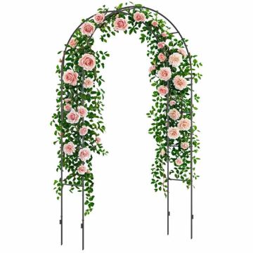Rose arch, 4 stakes, 140 × 40 × 240 cm