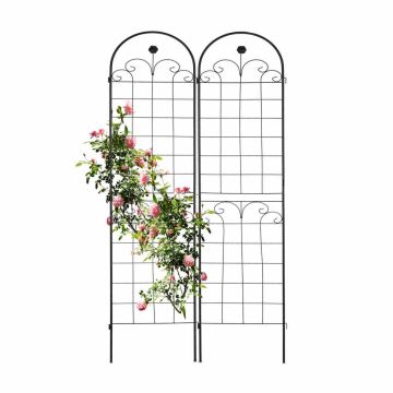 Rožių grotelės Relaxdays 10041749.0, 2 vnt, 50 × 180 × 1,5 cm