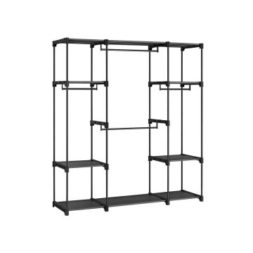 Шкаф-купе легко собирается 43 x 151 x 166 см, черный