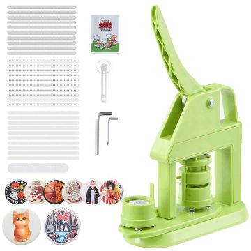 Button making machine VEVOR DC-106, 32 mm, 500 pieces, Green, 26 × 8 × 38 cm