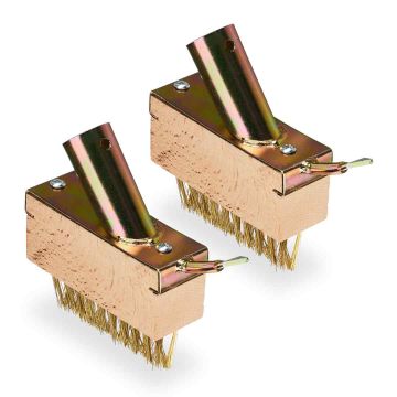 Samanų šepečių rinkinys Relaxdays, 2 vnt, 12 × 14 × 3,5 cm