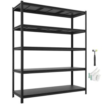 Storage shelves VEVOR SS5920HA, 5 shelves, 151.1 × 181.3 × 52.2 cm