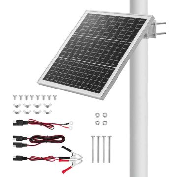 Solar battery charger VEVOR, 20 W 12 V, 521 × 370 × 215 mm