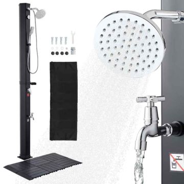 Уличный душ с солнечным нагревом VEVOR LY40L09-F, 40 л с напольным комплектом, 465 × 255 × 2290 мм