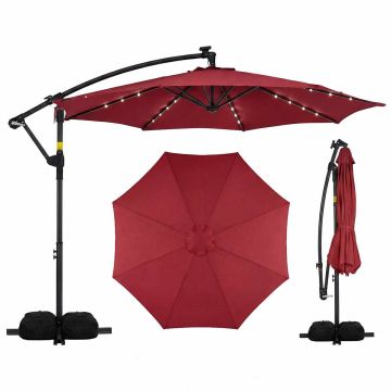 Solar Powered LED Canopy 3 m, Red